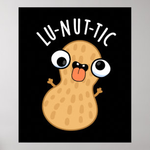 Lu-nut-ic grappige pindasaus donker BG Poster
