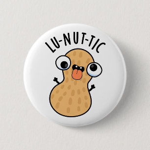 Lu-nut-ic grappige pindasaus ronde button 5,7 cm