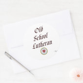 Lu-Old School Lutheran kleur Ronde Sticker (Envelop)