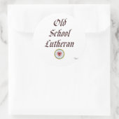 Lu-Old School Lutheran kleur Ronde Sticker (Tas)