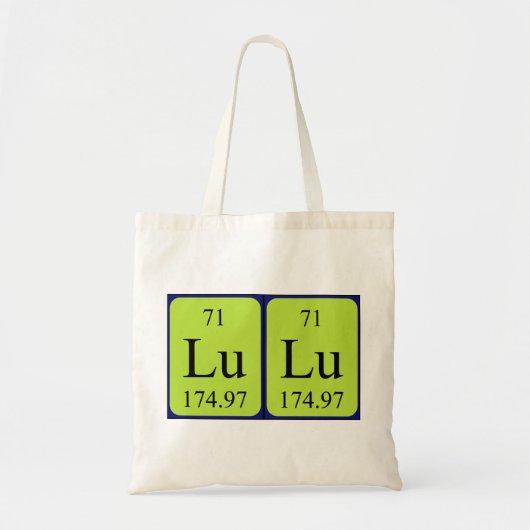 Lu periodieke lijstnaam canvas tas (Voorkant)