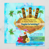 Luah Birthday Uitnodigingen (Voorkant / Achterkant)