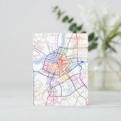 Lu'An China City Map Briefkaart (Staand voorkant)