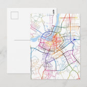 Lu'An China City Map Briefkaart (Voorkant / Achterkant)