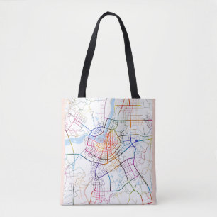 Lu'An China Stadkaart Tote Bag