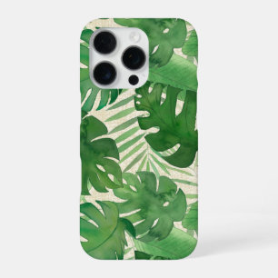Luana Watercolor Tropisch Levendige Bladeren iPhone 16 Pro Hoesje