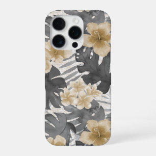 Luana Watercolor Tropisch Neutraal Bloemmotief iPhone 16 Pro Hoesje