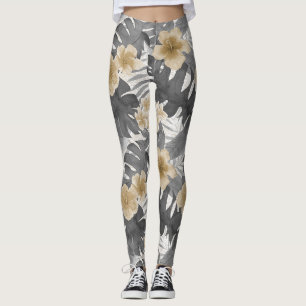 Luana Waterverf Tropical Neutral Floral Leggings