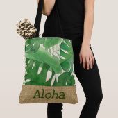 Luana Waterverf tropische bladeren Aloha strandtas Tote Bag (Dichtbij)