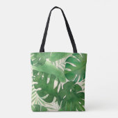 Luana Waterverf Tropische Bloemen Strandtas Tote Bag (Achterkant)