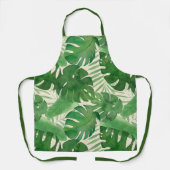 Luana Waterverf Tropische, levendige bladeren Schort (Voorkant)