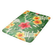 Luana Waterverf Tropische Levendige Bloemen Badmat (Gekanteld)