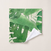 Luana Waterverf Tropische Vivid Floral Bad Handdoek (Wasdoekje)