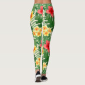 Luana Waterverf Tropische Vivid Floral Leggings (Achterkant)