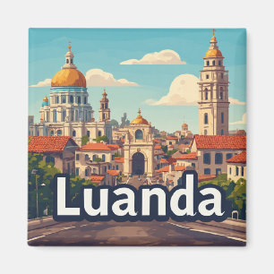 Luanda Angola Reisgeschenk voor Bezoekers 🗺️ Magneet