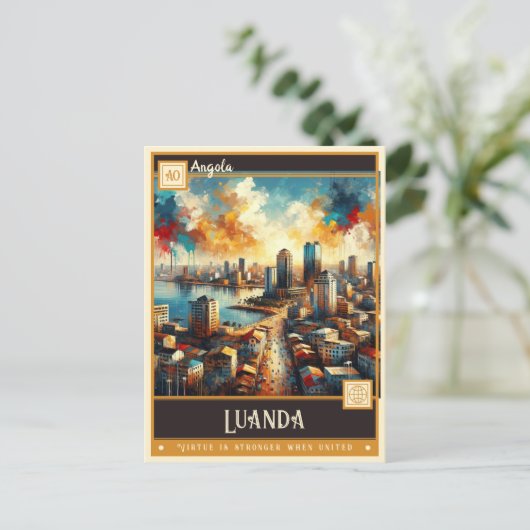 Luanda, Angola |  schilderij Briefkaart (Staand voorkant)