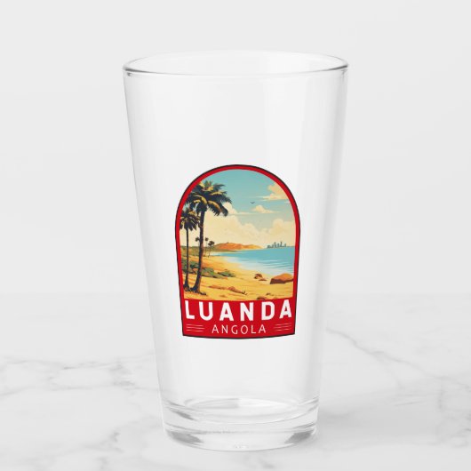Luanda Angola Travel Kunst Vintage Glas (Voorkant)