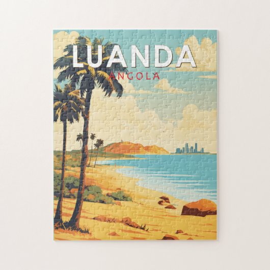Luanda Angola Travel Kunst Vintage Legpuzzel (Verticaal)