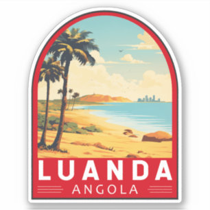 Luanda Angola Travel Kunst Vintage Sticker