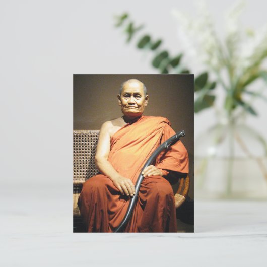 Luang Poo Cha Subhaddho ... Buddhist Monk Briefkaart (Staand voorkant)