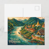 Luang Prabang Laos Briefkaart (Voorkant / Achterkant)