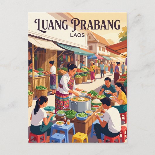 Luang Prabang Laos Briefkaart (Voorkant)