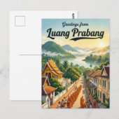 Luang Prabang Laos Briefkaart (Voorkant / Achterkant)