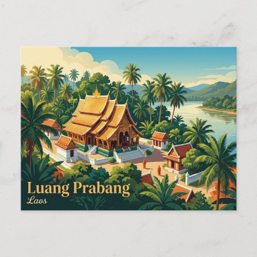 Luang Prabang Laos Briefkaart (Voorkant)
