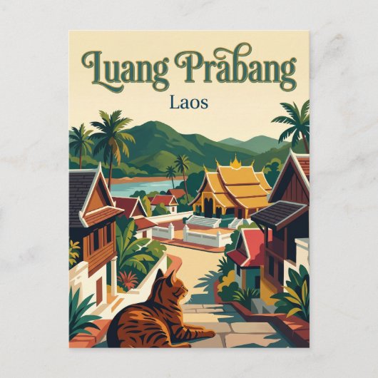 Luang Prabang Laos Briefkaart (Voorkant)
