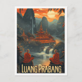 Luang Prabang Laos  kunst reisillustratie Briefkaart (Voorkant)