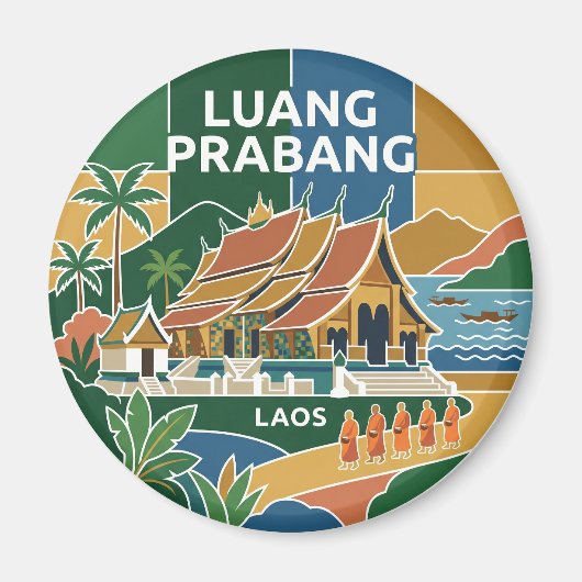 Luang Prabang Laos Magneet (Voorkant)