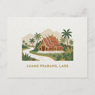 Luang Prabang Laos Minimalistische Reispostkaart Briefkaart