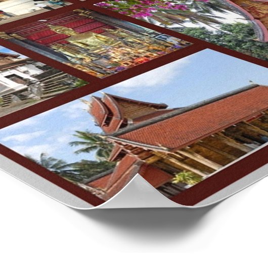 Luang Prabang - Laos - Mozaïek - Poster (Hoek)