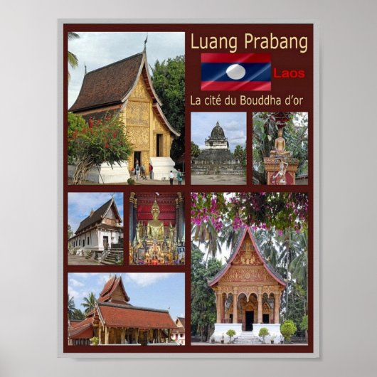 Luang Prabang - Laos - Mozaïek - Poster (Voorkant)