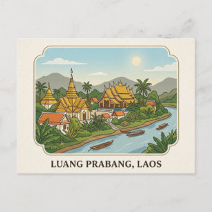 Luang Prabang Laos Reisansichtkaart Briefkaart