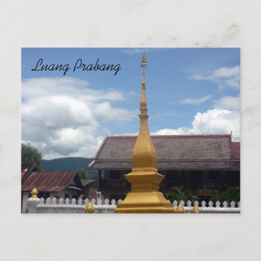 luang stupa briefkaart (Voorkant)