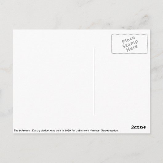 Luas Tram, Dartry Viaduct, Milltown Dublin Briefkaart (Achterkant)