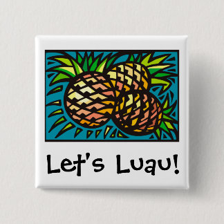 Luau 1 vierkante button 5,1 cm