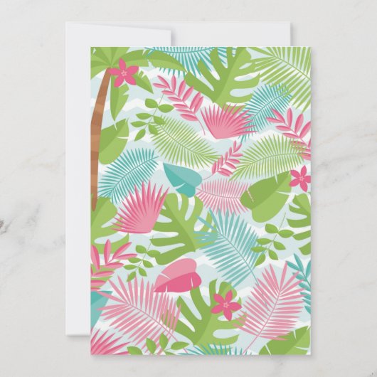 Luau 1e verjaardag kaart (Achterkant)