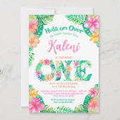 Luau 1st Birthday Kaart (Voorkant)