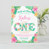 Luau 1st Birthday Kaart (Staand voorkant)