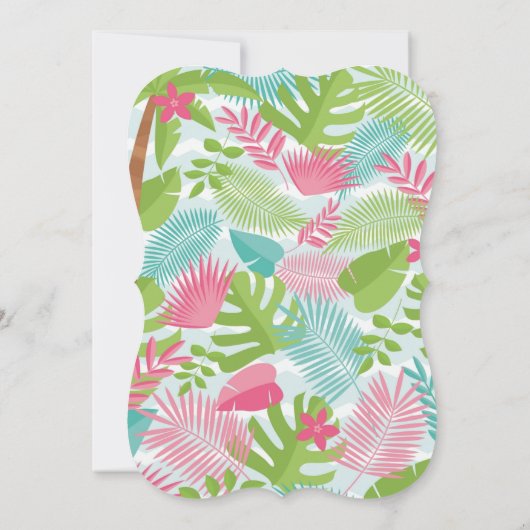 Luau 1st Birthday Kaart (Achterkant)