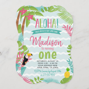 Luau 1st Birthday Kaart