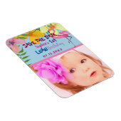 Luau 1ste verjaardag Foto slaat de datum op Magneet (Rechterzijde)