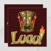 Luau 3-partijuitnodigingen kaart (Voorkant / Achterkant)