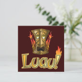 Luau 3-partijuitnodigingen kaart (Staand voorkant)