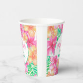 Luau 3e verjaardag papieren bekers (Rechts)