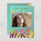 Luau Afstuderen, foto's briefkaarten/doe-het-zelf  Uitnodiging Briefkaart (Voorkant / Achterkant)