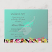 Luau Afstuderen, foto's briefkaarten/doe-het-zelf  Uitnodiging Briefkaart (Achterkant)