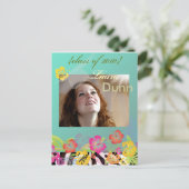 Luau Afstuderen, foto's briefkaarten/doe-het-zelf  Uitnodiging Briefkaart (Staand voorkant)